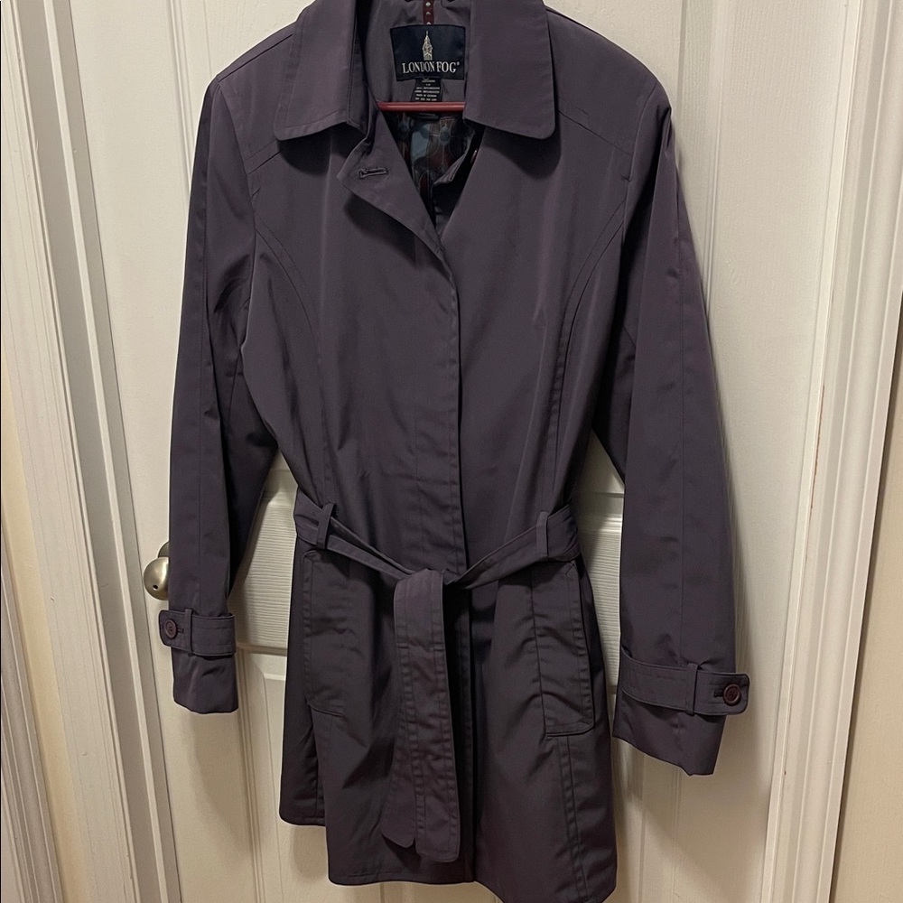 London Fog Women's Dark Purple Trench Coat